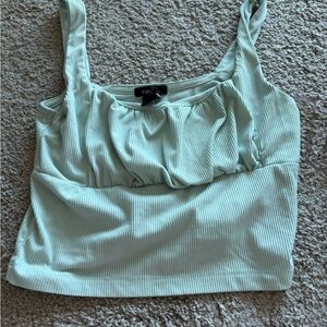 Rue21 Light Green Ribbed Tank Top